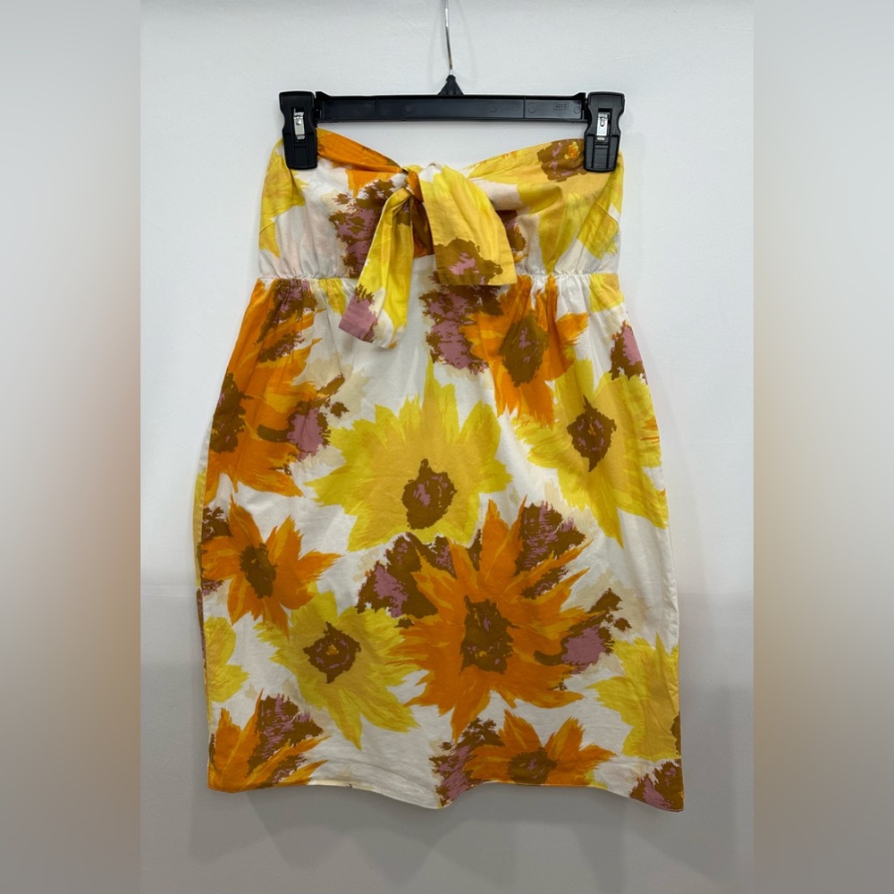 J.CREW strapless Sunflower dress